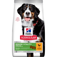 Hill's Science Plan Canine Mature Adult 6+ Senior Vitality Large Chicken 14 kg - Granule pro psy