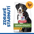 Hill's Science Plan Canine Mature Adult 6+ Senior Vitality Large Chicken 14 kg - Granule pro psy