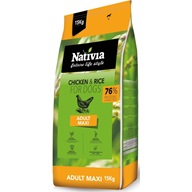 Nativia Dog Adult Maxi Chicken & Rice 15 kg  - Granule pro psy