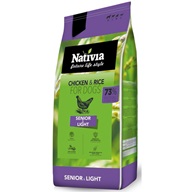 Nativia Dog Senior&Light Chicken & Rice 3 kg  - Granule pro psy