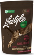 Nature's Protection Lifestyle Grain-Free Salmon Senior Cat 400 g - Granule s krátkou exp.