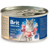 Brit Premium by Nature Chicken with Beef 200 g - Konzervy pro kočky