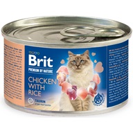 Brit Premium by Nature Chicken with Rice 200 g - Konzervy pro kočky