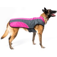 Obleček-Vesta zateplená Esmé LUX,šedo-růžová 65 cm - Oblečky pro psy: vesty, bundy, kombinézy