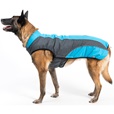 Obleček-Vesta zateplená Esmé LUX,šedo-modrá 65 cm - Oblečky pro psy: vesty, bundy, kombinézy
