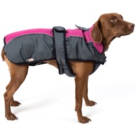 Obleček-Vesta zateplená Esmé XL Lux, šedo-růžová 34 cm - Oblečky pro psy: vesty, bundy, kombinézy