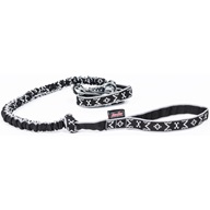 Vodítko nylon popruh s amortizérem-stříbrná Manmat 175-230 cm - Vodítka