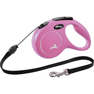 Flexi Classic NEW M lanko 5 m růžové 20 kg - Vodítka navíjecí