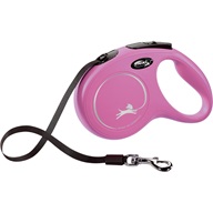 Flexi Classic NEW M pásek 5 m růžové 25 kg - Vodítka navíjecí