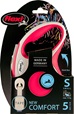 Flexi New Comfort S pásek 5 m červené 15 kg - Vodítka