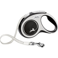 Flexi New Comfort S pásek 5 m černé 15 kg - Vodítka navíjecí