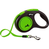 Flexi New Neon S pásek 5 m zelené 15 kg - Vodítka navíjecí