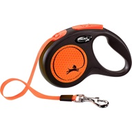 Flexi New Neon S pásek 5 m oranžové 15 kg - Vodítka navíjecí