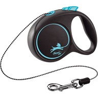 Flexi Black Design XS lanko 3 m modré 8 kg - Postroje a vodítka