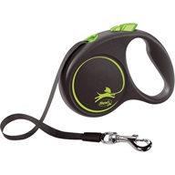 Flexi Black Design S pásek 5 m zelené 15 kg - Vodítka navíjecí