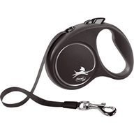 Flexi Black Design S pásek 5 m černé 15 kg - Vodítka navíjecí