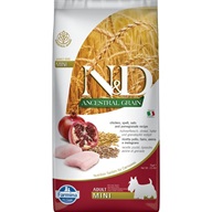 N&D ANCESTRAL GRAIN Dog LG Chicken, Spelt, Oats & Pomegranate Adult Mini 7 kg - Granule pro psy
