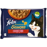 Felix cat kaps.-Sens.Sauce Surpr.Multipack krůta 4 x 85 g - Kapsičky pro kočky