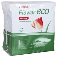 Batist Flower eco absorpční podložky 60 × 60 cm Medium 25 ks - WC pro psy, sáčky, pleny atd.