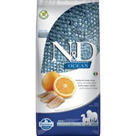 N&D OCEAN Dog GF Herring & Orange Adult Medium & Maxi 12 kg - Granule pro psy