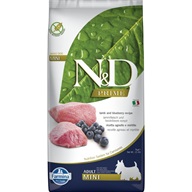 N&D PRIME Dog GF Lamb & Blueberry Adult Mini 7 kg - Granule pro psy