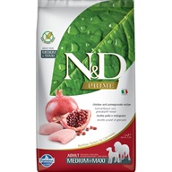 N&D PRIME Dog GF Chicken & Pomegranate Puppy Medium & Maxi 2,5 kg - Granule pro psy