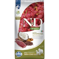 N&D QUINOA Dog GF Skin & Coat, Duck & Coconut Adult Medium & Maxi 7 kg - Granule pro psy
