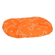 Polštář Kost, ovál, bavlna, oranžový, bílé kosti 60 cm - Pelíšky pro psy, pelechy, textilní boudy