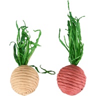 Hračka hlod. přírodní sisal/šustí ředkvičky 2ks 4,5cm Flamingo