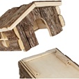 Domek dřevo přírodní House Keldry 25,5x22x20cm Flamingo - Domky, úkryty, pelíšky
