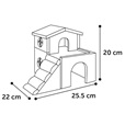 Domek dřevo přírodní House Keldry 25,5x22x20cm Flamingo - Domky, úkryty, pelíšky