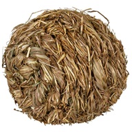 Hračka hlod. přírodní trávový míček s rolničkou 10cm Trixie - Hračky, kolotoče, prolézačky