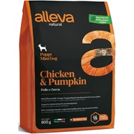 ALLEVA NATURAL Dog Dry Puppy Chicken&Pumpkin Mini 800g - Granule pro psy