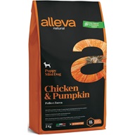 ALLEVA NATURAL Dog Dry Puppy Chicken&Pumpkin Mini 2kg - Granule pro psy