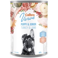 Calibra Dog Verve konz. GF Junior Turkey & Lamb 400 g - Konzervy pro psy