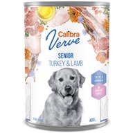 Calibra Dog Verve konz. GF Senior Turkey & Lamb 400 g - Konzervy pro psy