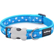Red Dingo obojek Stars White on Blue 15 mm × 24–37 cm  - Obojky a příslušenství