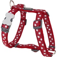 Red Dingo postroj Stars White on Red 25mmx56-80cm - Výprodej
