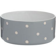 Mason Cash Polka Dots miska světle šedá 18x8 cm - Misky pro psy