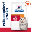 Hill's Prescription Diet Feline c/d Urinary Stress kuře 3 kg - Veterinární diety pro kočky