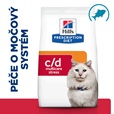 Hill's Prescription Diet Feline c/d Urinary Stress mořská ryba 3 kg - Granule pro kočky, krmivo pro kočky