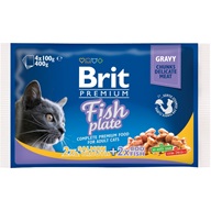 Brit Premium Cat kaps. Fish Plate 4x100 g - Kapsičky pro kočky