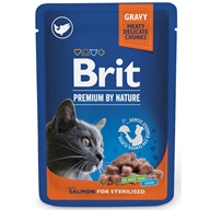 Brit premium Cat kaps. Salmon for Sterilized 100 g - Kapsičky pro kočky