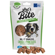 Let´s Bite Meat Snacks Chicken and Pork Slices with Cranberries and Artichoke 80 - Pamlsky pro psy