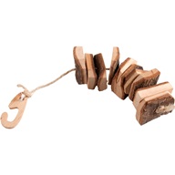 Flamingo hlod. dřevo na provázku, závěsná - Výprodej