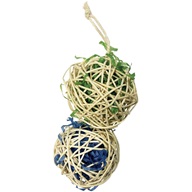 Hračka hlod. proutí dvě koule s konfetami 13x7x6,5cm - Výprodej