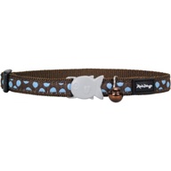 Red Dingo obojek Blue Spon Brown 12 mmx20-32 cm - Obojky a postroje