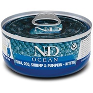 N&D OCEAN Cat Tuna, Cod, Shrimp & Pumpkin Kitten 70 g