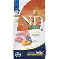 N&D PUMPKIN Cat GF Lamb & Blueberry Neutered Adult 1,5 kg - Granule s krátkou exp.