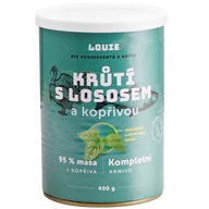 Louie konz.pro psy krůtí s lososem a kopřivou 400g - Výprodej